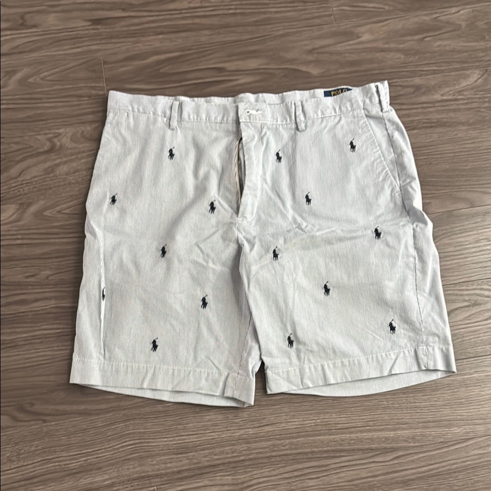 Polo by Ralph Lauren White Flat Front Shorts